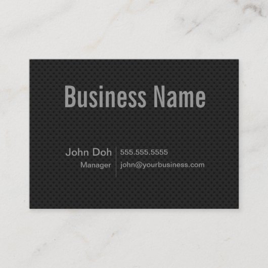 Einfaches schwarzes Metall Visitenkarte (Vorderseite)