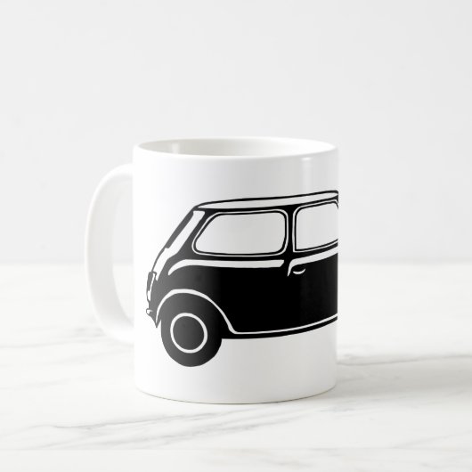 Einfaches schwarzes Mini Kaffeetasse (Vorderseite Links)