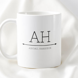 Einfaches Schwarzes Minimalistisches Modernes Init Kaffeetasse