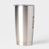 einfaches schwarzes modernes Monogramm Thermobecher (Rechts)