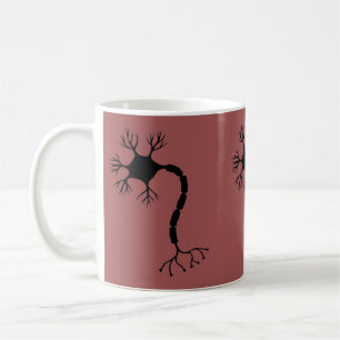Einfaches schwarzes Neuron-Design Kaffeetasse