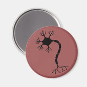 Einfaches schwarzes Neuron-Design Magnet (Vorderseite/Rückseite)