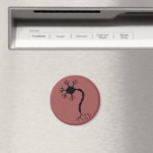Einfaches schwarzes Neuron-Design Magnet (In Situ (Geschirrspüler))