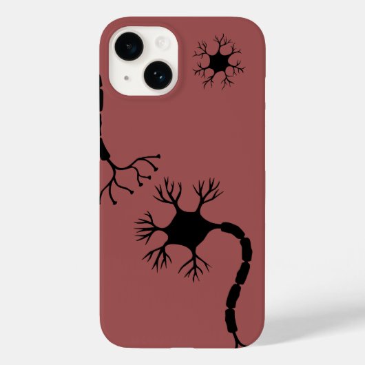 Einfaches Schwarzes Neurondesign Case-Mate iPhone Hülle (Rückseite)