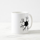 Einfaches Schwarzes Neurondesign Kaffeetasse (VorderseiteRechts)