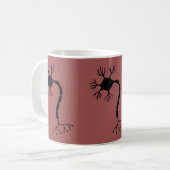 Einfaches Schwarzes Neurondesign Kaffeetasse (Vorderseite Links)