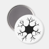 Einfaches Schwarzes Neurondesign Magnet (Vorderseite/Rückseite)