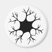 Einfaches Schwarzes Neurondesign Magnet (Vorne)