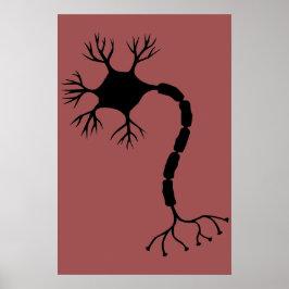 Einfaches Schwarzes Neurondesign Poster