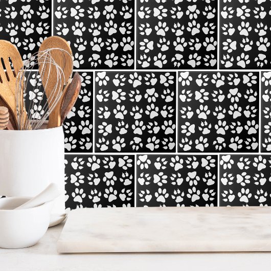 Einfaches Schwarzes Pet-Muster Fliese