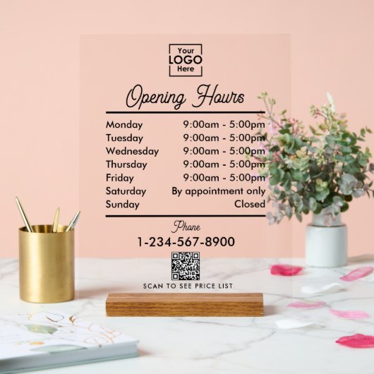 Einfaches Schwarzes Script zur Eröffnung von Gesch Acrylschild (Hochzeit)