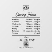 Einfaches Schwarzes Script zur Eröffnung von Gesch Fensteraufkleber (Blatt)