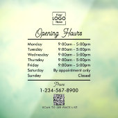 Einfaches Schwarzes Script zur Eröffnung von Gesch Fensteraufkleber (Blatt 3)