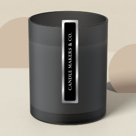 Einfaches schwarzes Silberstreifen-Schutzschild fü Etiketten