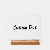 Einfaches Schwarzes Skript für Textvorlage Acrylschild (Vorderseite)