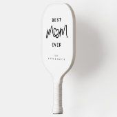 Einfaches Schwarzes Skript Herz Modern Beste Mutte Pickleball Schläger (Links)