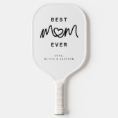 Einfaches Schwarzes Skript Herz Modern Beste Mutte Pickleball Schläger (Vorderseite)