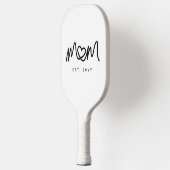 Einfaches Schwarzes Skript Herz Neue Mutter Etabli Pickleball Schläger (Links)