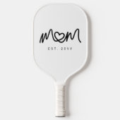 Einfaches Schwarzes Skript Herz Neue Mutter Etabli Pickleball Schläger (Vorderseite)