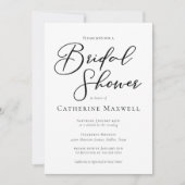 Einfaches Schwarzes Typografisches Chic Modernes B Einladung (Vorderseite)