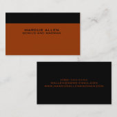 Einfaches Schwarzes u. Rost Visitenkarte (Vorne/Hinten)