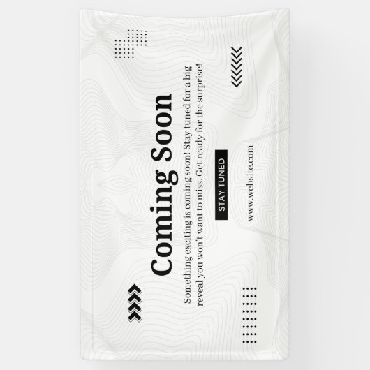 Einfaches Schwarzes und Weißes Elegantes Bevorsteh Banner (Vertikal)