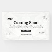 Einfaches Schwarzes und Weißes Elegantes Bevorsteh Banner (Horizontal)