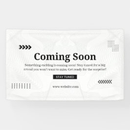Einfaches Schwarzes und Weißes Elegantes Bevorsteh Banner