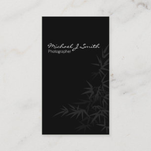 Einfaches Schwarzes Visitenkarte
