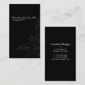 Einfaches Schwarzes Visitenkarte (Vorne/Hinten)