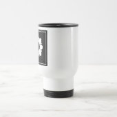 Einfaches Schwarzweiß-Blume-Design Reisebecher (Mittel)