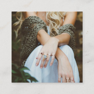 Einfaches Schwarzweiss des modernen Fotos des Quadratische Visitenkarte