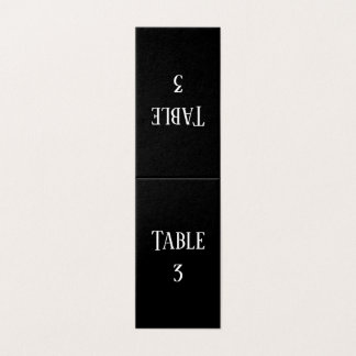 Einfaches Schwarzweiß-Design - Tischnummer