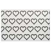 Einfaches Schwarzweiss-Herz-Muster Stoff (Fat Quarter (45,7 x 55,9 cm))