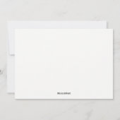 Einfaches Schwarzweiss-Proben-Abendessen Einladung (Rückseite)