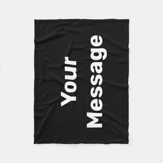 Einfaches Schwarzweiß-Text für die Vorlage von Nac Fleecedecke (Vorderseite)