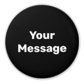 Einfaches Schwarzweiß-Text für die Vorlage von Nac Keramikknauf (Vorderseite)