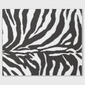 Einfaches Schwarzweiss-Zebra-Streifen-Muster Geschenkpapier (Flach)