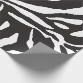 Einfaches Schwarzweiss-Zebra-Streifen-Muster Geschenkpapier (Ecke)