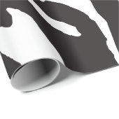 Einfaches Schwarzweiss-Zebra-Streifen-Muster Geschenkpapier (Rolleneckpunkt)