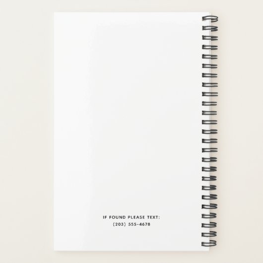 Einfaches Schwarzweißplaner Planer (Rückseite)