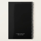 Einfaches Schwarzweißplaner Planer (Rückseite)