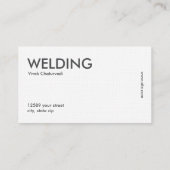 Einfaches Schweißen Visitenkarte (Rückseite)