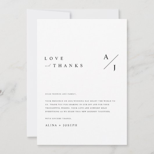 Einfaches Script 3 Foto Collage Wedding Dankeskarte (Rückseite)