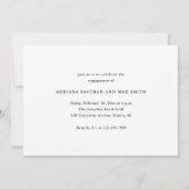 Einfaches Script 3 Foto Collage Wedding Verlobung Einladung (Rückseite)