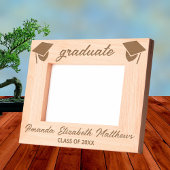 Einfaches Script 7x5L Elegante Chic Abschluss Pict Geätzte Rahmen