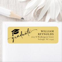 Einfaches Script-Abschluss-Adressetikett