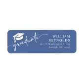 Einfaches Script-Abschluss-Adressetikett (Vorne)