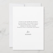 Einfaches Script-Abschluss-Foto Danke-Karte Einladung (Rückseite)