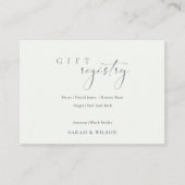 einfaches Script Black & White Wedding Geschenkreg Begleitkarte (Vorderseite)